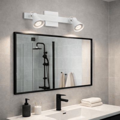 aplique móvil dos luces blanco satinado linea galia