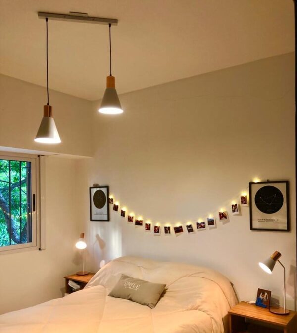 Iluminacion dormitorio lamparas ostende de mesa y colgar.