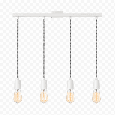 colgante 4 luces con cable textil linea vintage 