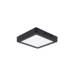 PLAFON CUADRADO NEGRO 12W
