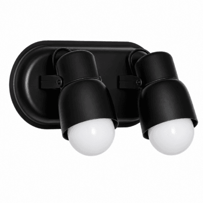 aplique 2 luces movil negro linea carilo