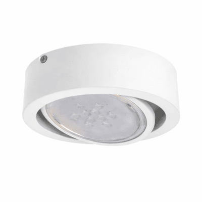 plafon semi embutido movil ar111 Ø 14,5x5 cm blanco o negro línea vedia blanco