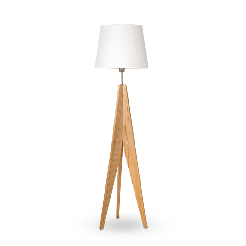 L mpara De Pie Norden Con Pantalla De Lino Blanca Bazar De Luces