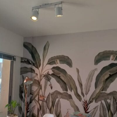 living con cabezal tacho teatro 2 luces blanco