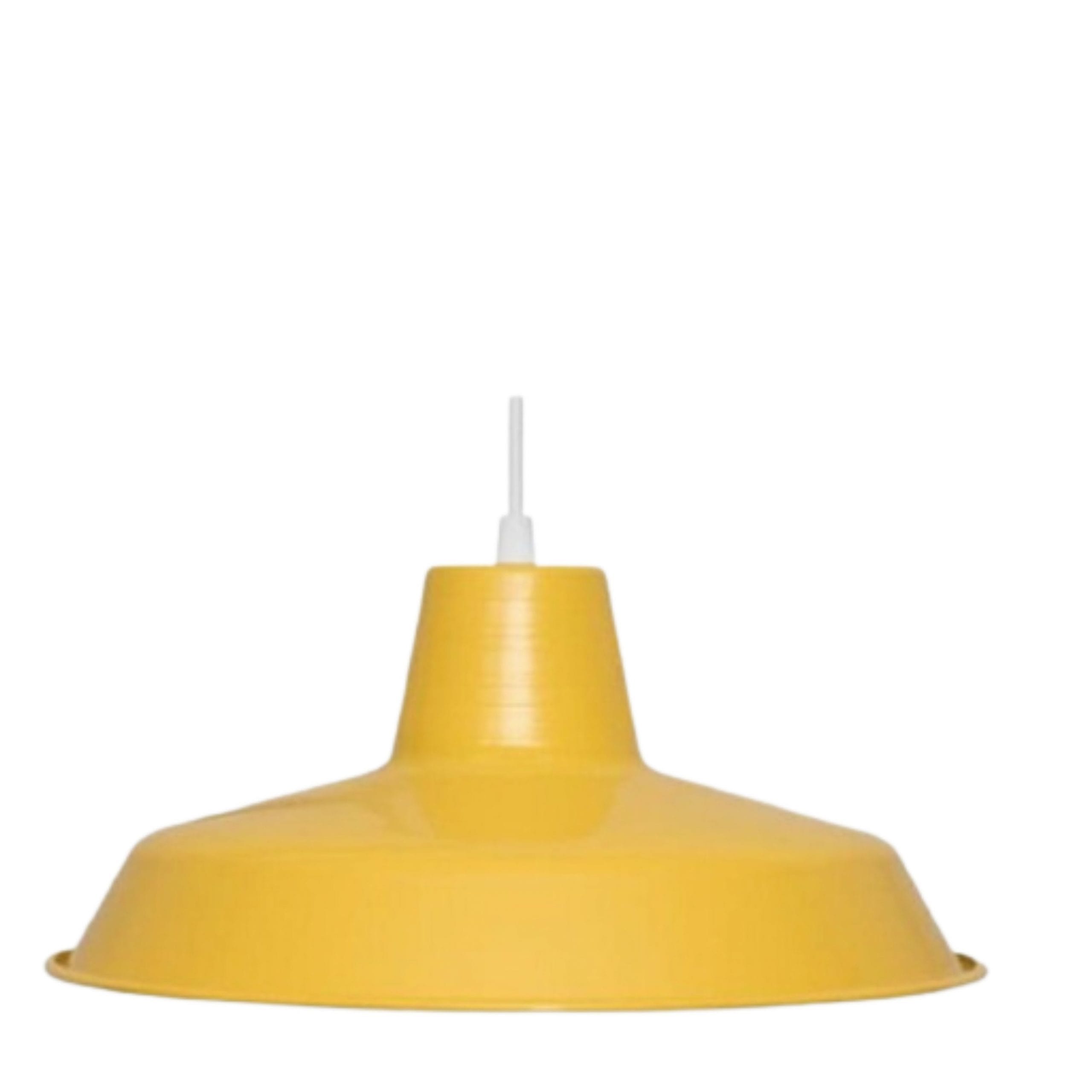 Lampara de techo Galponera Galvanizada Ø 30cm Amarillo