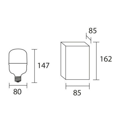 LÁMPARAS SERIE T CARCAZA TERMOPLÁSTICA Y ALUMINIO