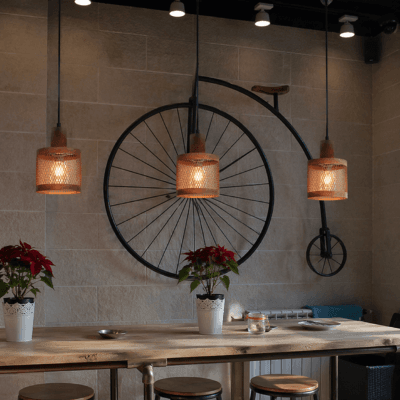 colgante para una luz oxido Ø15 linea pilar