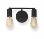 APLIQUE VINTAGE NEGRO 2 LUCES E27