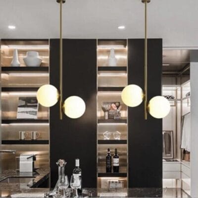 Lampara Colgante Moderna 2 Luces Barral 80cm kandinsk