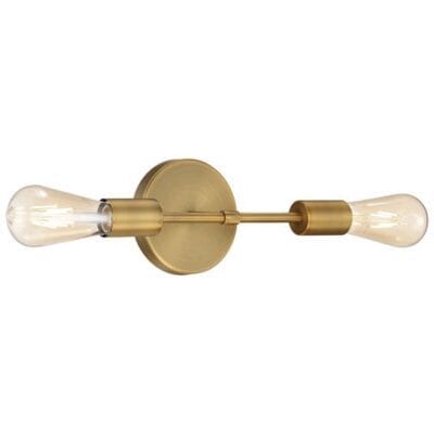 Aplique dos luces World oro mate