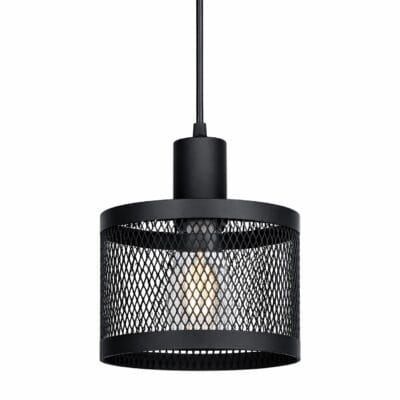 lámpara de techo industrial negro Ø200mm linea pilar