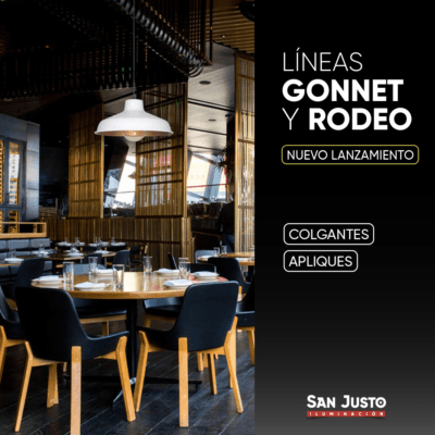 Nuevos colgantes y apliques de diseño combinados con detalles de color oro mate que aportan vida y estilo a tus ambientes. Sumale el accesorio reja para darle un aire rústico y moderno a tu casa.