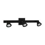 APLIQUE 3 LUCES NEGRO GALIA
