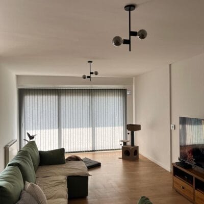 aplique dos luces "kandinsk black" barral 40 cm