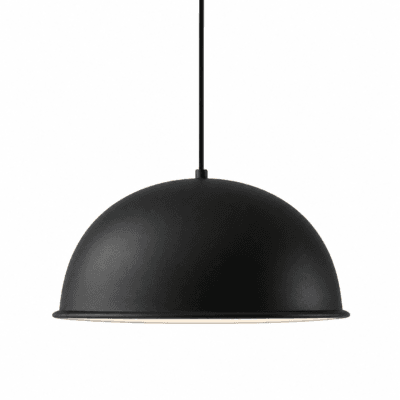 lampara media esfera negro interior blanco Ø34cm linea baradero