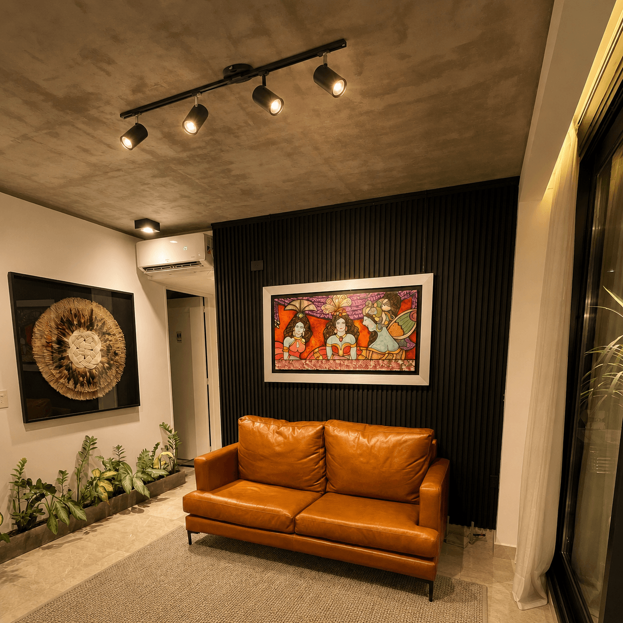 aplique 4 luces cabezal móvil para pared o techo negro hafdis
