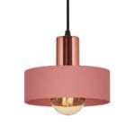 lampara de techo Ø20cm balcarce – salmon pastel y cobre