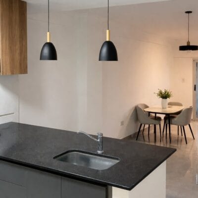 colgante nórdico ovi Ø18cm negro linea geo baradero