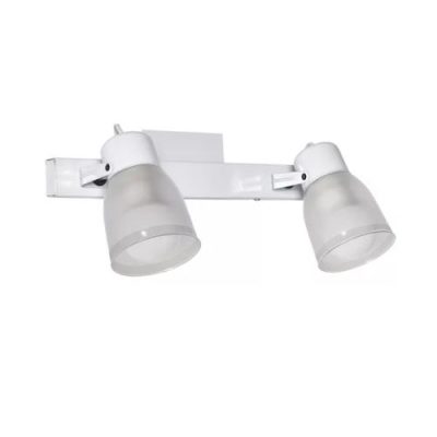 Aplique Pared 2 Luces E27 Apto Baño Económico Blanco Ar5020