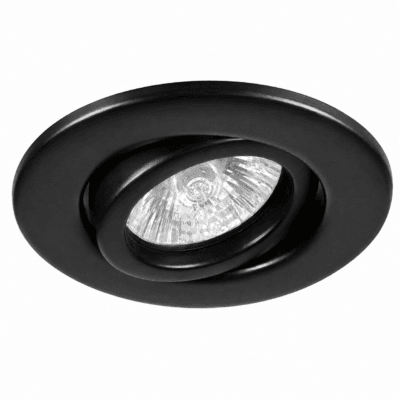 spot metálico de embutir móvil gu10 Ø10 cm negro