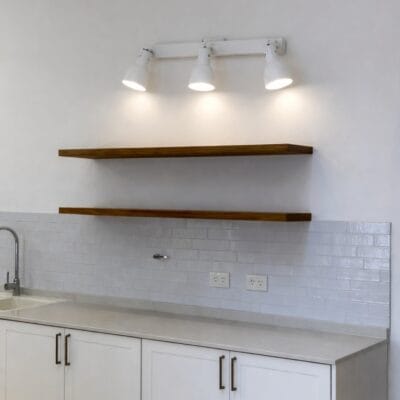 aplique de techo o pared spot 3 luces e27 cabezal móvil blanco mate rolux