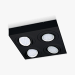 PLAFON LAGUNA 4 LUCES AR111 Negro