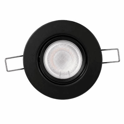 spot de embutir móvil de policarbonato Ø93mm negro