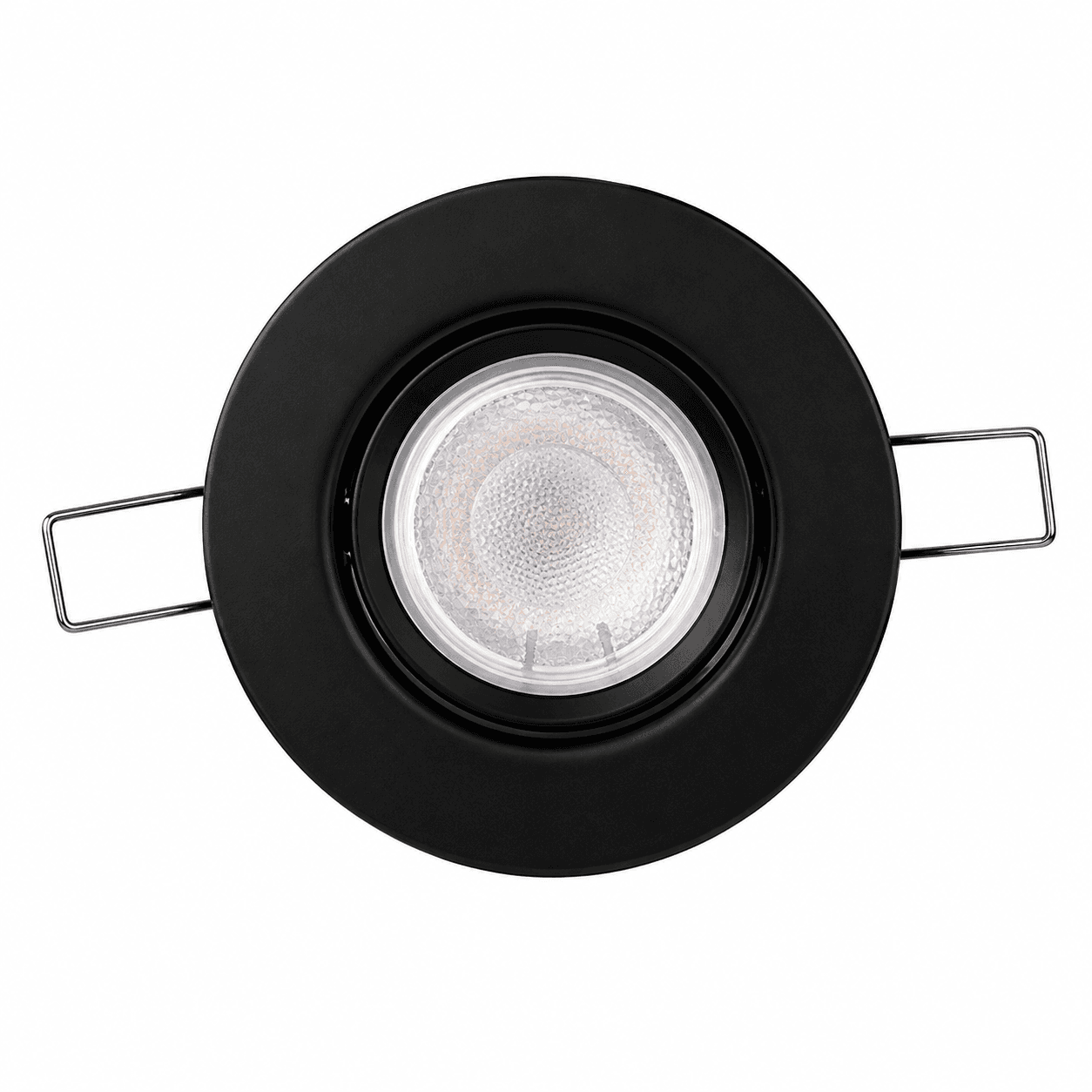 spot de embutir móvil de policarbonato Ø93mm negro