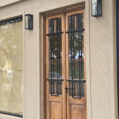 farol recto moderno detalle en cobre "novara"