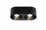 plafon monovolumen 2 luces "fach2" movil antideslumbrante negro
