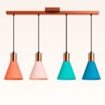 pack x 4 lámpara colgante ostende colores pastel variados