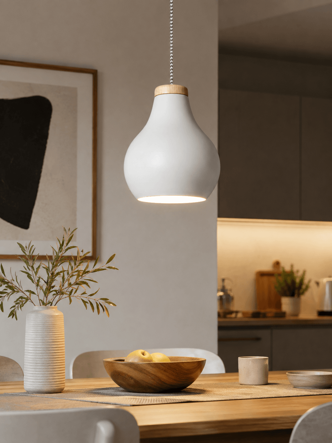 lampara colgante mari madera y blanco lampara colgante mari madera y blanco
