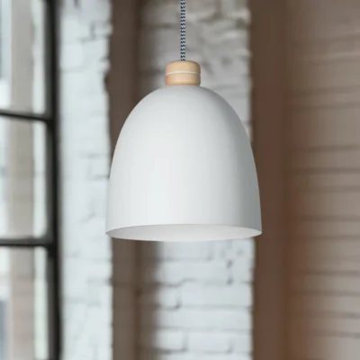 lampara de techo "odiseo" blanco y madera lds