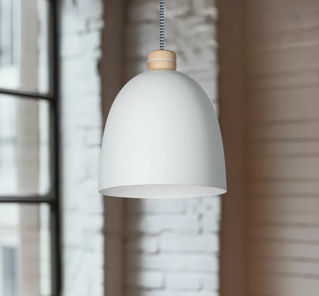 lampara de techo "odiseo" blanco y madera lds