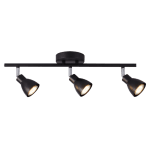 Barral "Stella III" cabezal móvil Gu10 para pared o techo - Negro