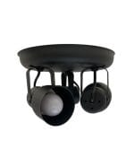 Aplique 3 L. base redonda linea carilo negro