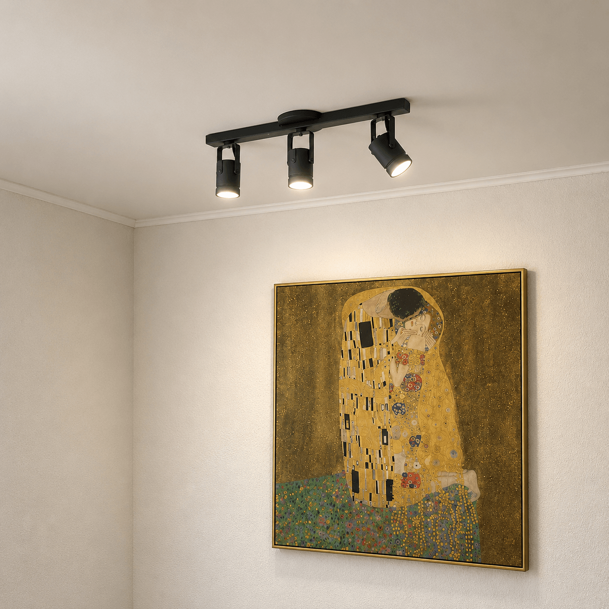barral spot 3 luces "granada iii" para pared o techo negro