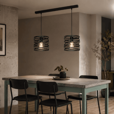 lámpara de diseño "lecce giratorio" negro