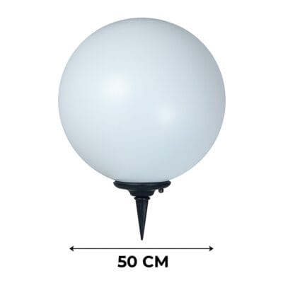esfera luminosa con estaca 50 cm apto led exterior