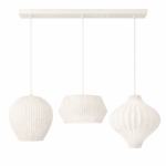 lampara colgante 3 luces " steph" 3d blanco