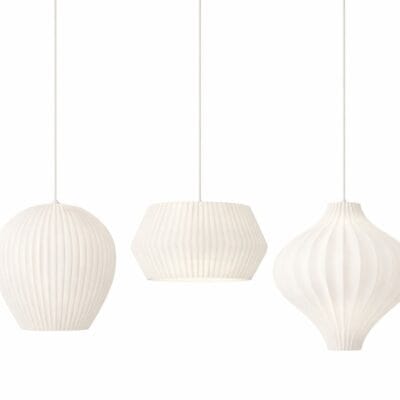 lampara colgante 3 luces " steph" 3d blanco