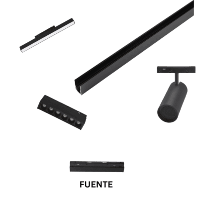 kit riel magnetico de aplicar multifuncional x 1 metro luz calida