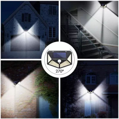 reflector solar 100 leds con sensor de movimiento