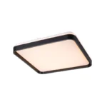 plafon de techo redondo 48w 50x50cm niza negro luz calida