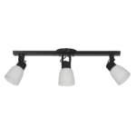 aplique de pared o techo "bolzano" 3 luces negro