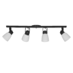 aplique de pared o techo "bolzano" 4 luces negro