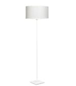 [20 428 bl] lámpara de pie base cuadrada blanco con pantalla (1)
