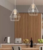 lampara 2 luces diamante mini negro detalle en madera – linea geo cardales (copia)