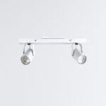 aplique 2 luces cabezal móvil "linea tilcara " blanco microtexturado