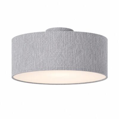 plafon de techo "calma" 2 luces 40 x 15 cm gris venecia